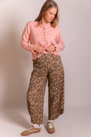 Floral Barrell Pants