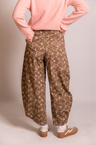 Floral Barrell Pants