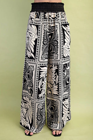 Marbled Print Pants