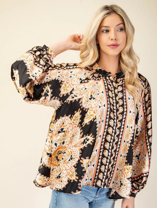 Scarf Print Blouse