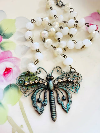 Brass Boho Butterfly Necklace