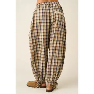 Plaid Balloon Pants