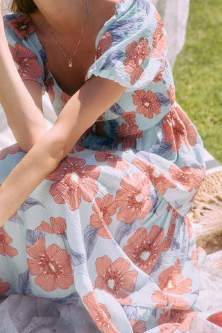 Floral Smocked Top Dress