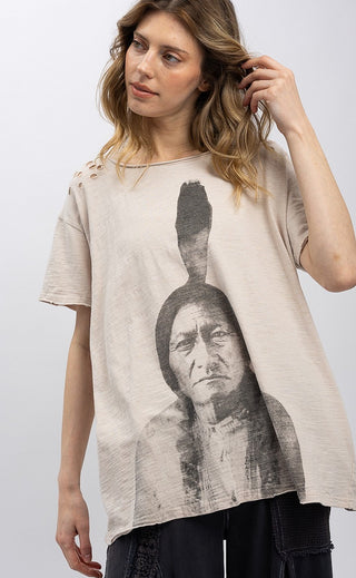 Sitting Bull Distressed Top