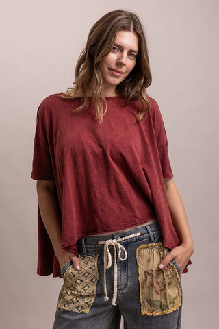 Plum Oversized Top