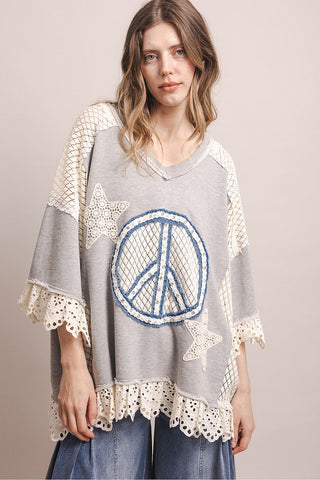 Peace Patchwork Top