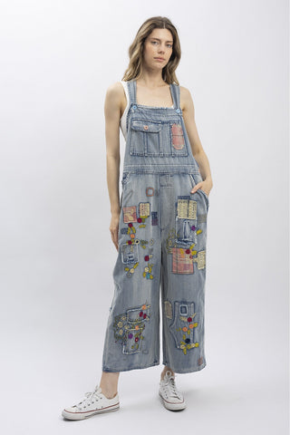 Patchwork Petunia Overalls