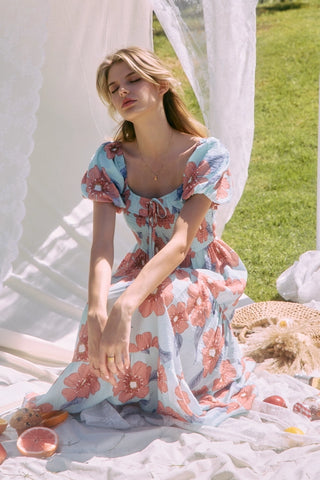 Floral Smocked Top Dress