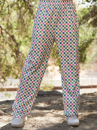 Retro Checkered Pants