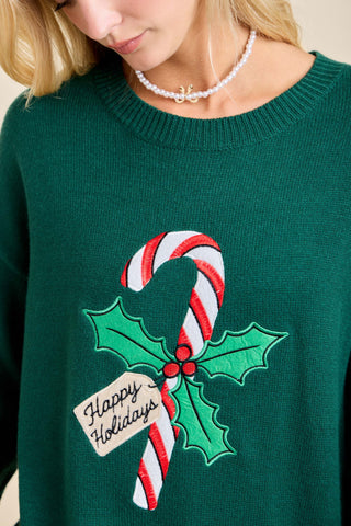 Candy Cane Holidays Sweater