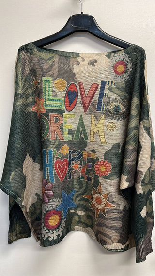 Love Camo Sweater