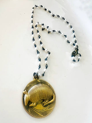 Brass Armadillo Necklace