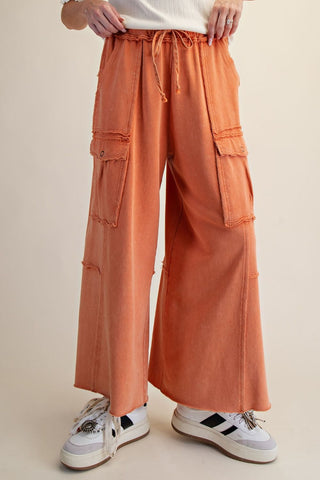 Faded Rust Terry Pants