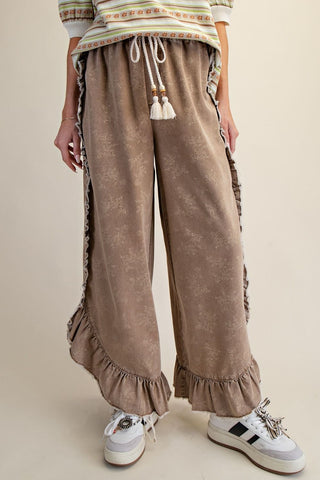 Vintage Vine Ruffled Pants