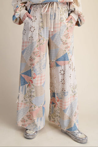 Patchwork Mineral Washed Pants