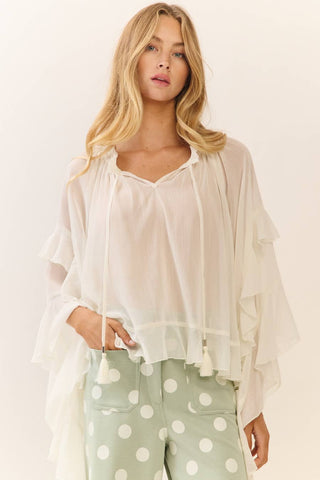 Ruffled Chiffon Blouse