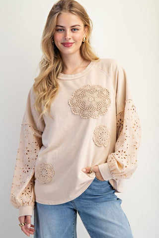 Eyelet Pullover
