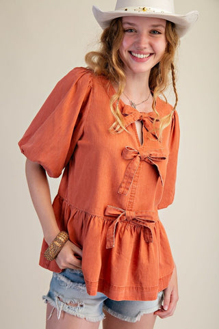 Chai Latte Peplum Top