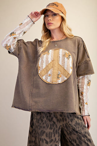 Peace Patch Top