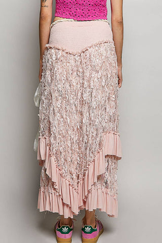 Ruffle Layered Lace Skirt