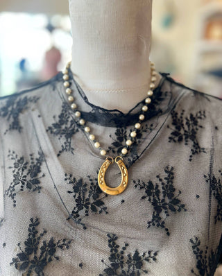 Brass Horseshoe Necklace