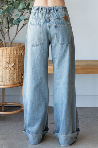 Foil Washed Star Jeans