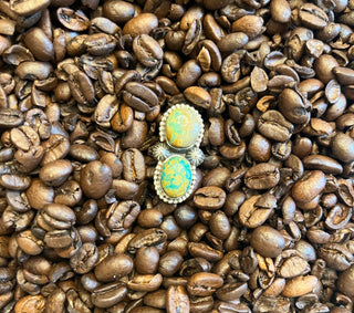 Double Green Turquoise Ring