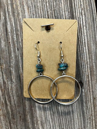 Circle Turquoise Earrings