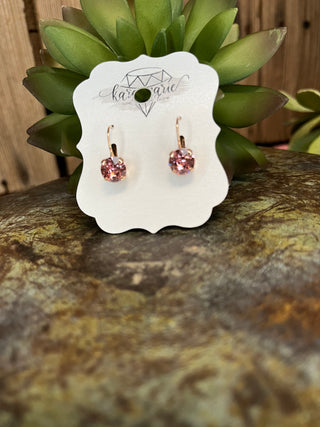 Pink and Gold Earrings