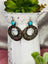 Turquoise Tooled Hole Earrings