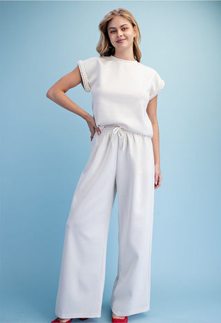 Ivory Road Trip Knit Pants
