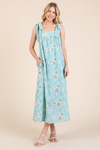 Mint Eyelet Dress