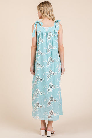 Mint Eyelet Dress