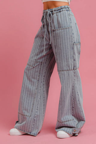 Striped Cargo Pants