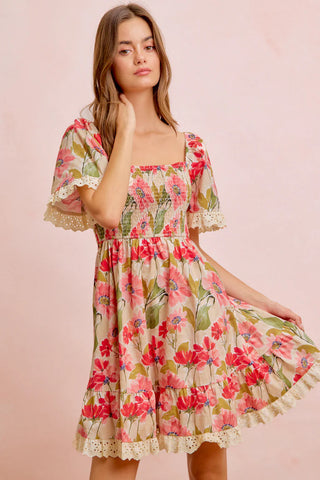 Floral Smocked Dress