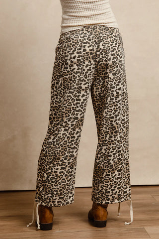 Leopard Drawstring Pants