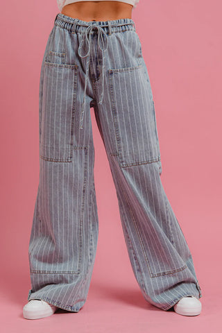 Striped Cargo Pants