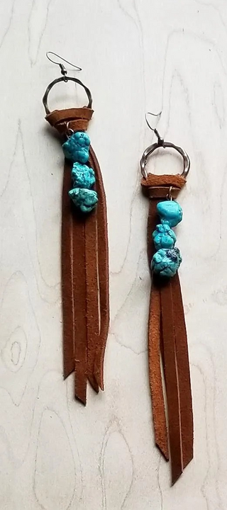 Leather Fringe Earrings